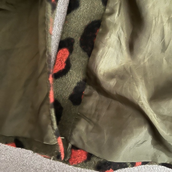 [US6]Dept 19 Leopard Print Wool Blend Coat in Green and Red NWOT - Picture 7 of 13